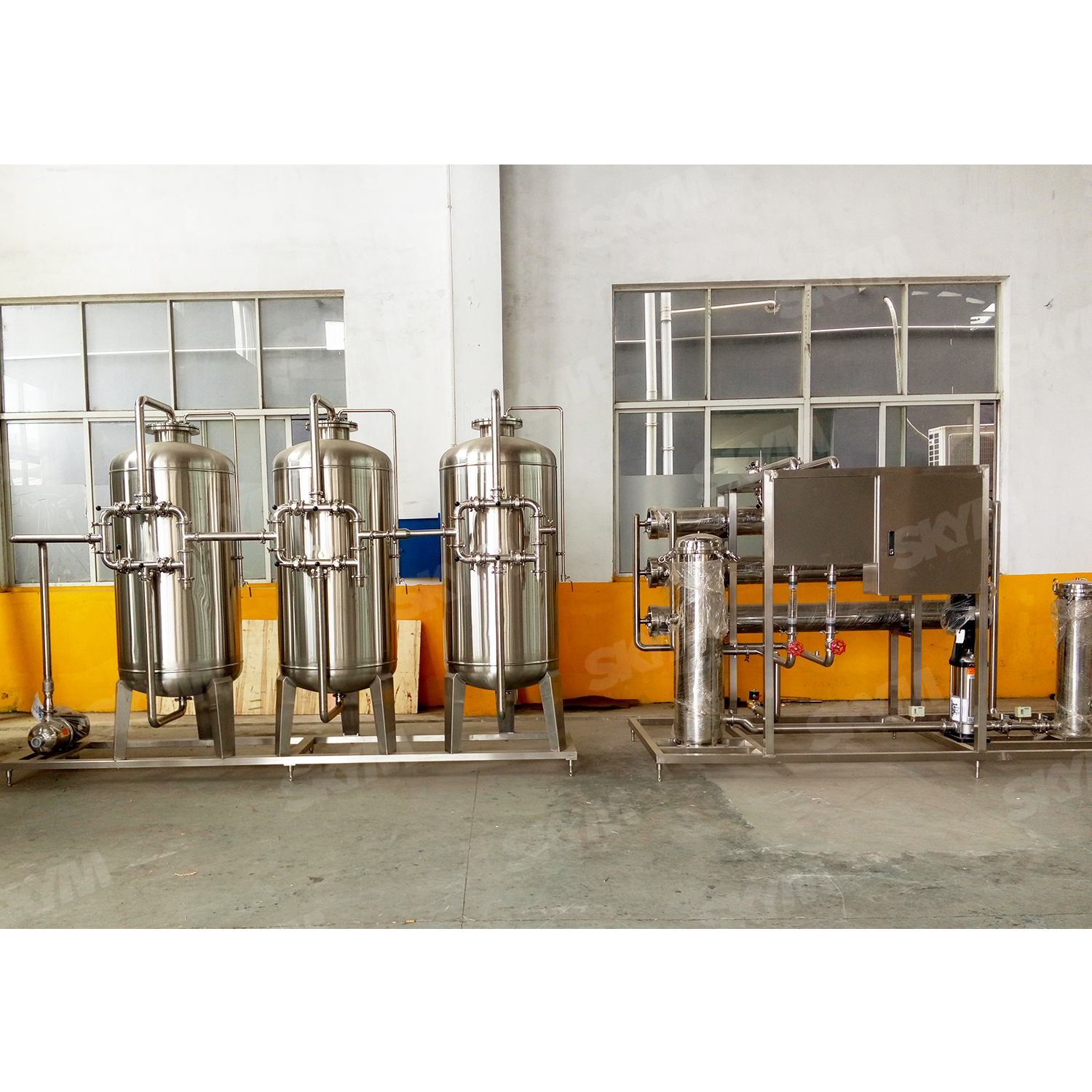 Linha de enchimento de produção de planta de tratamento de filtro de água potável