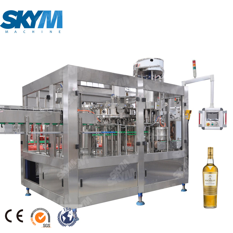 Preço de fábrica Fábrica de engarrafamento automático de álcool para vinho em garrafa de vidro