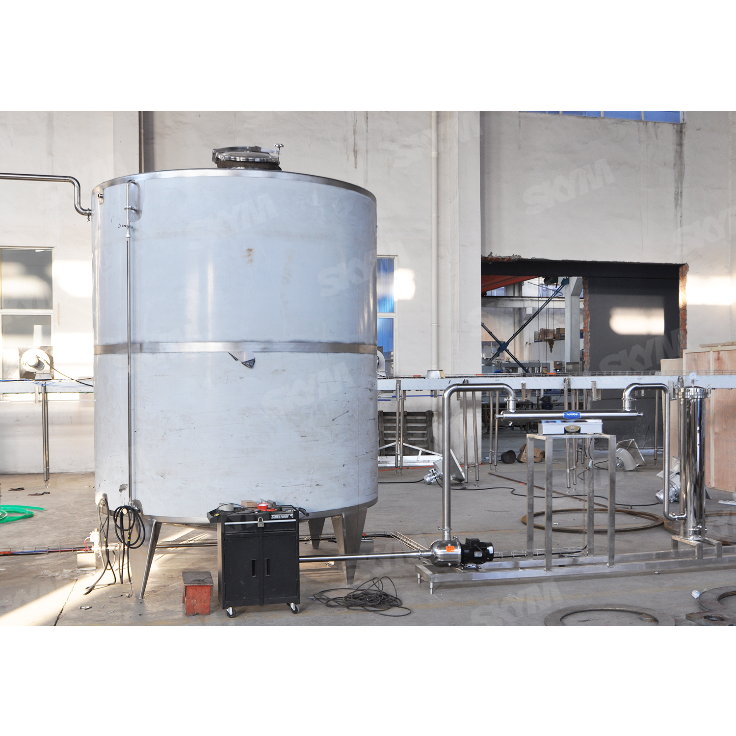 Planta de tratamento de água carbonatada de equipamentos RO